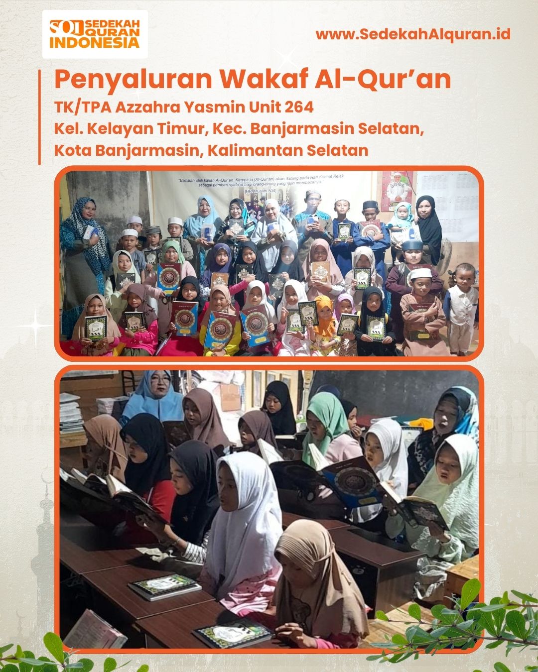 Anak-anak belajar Al-Qur'an di pesantren