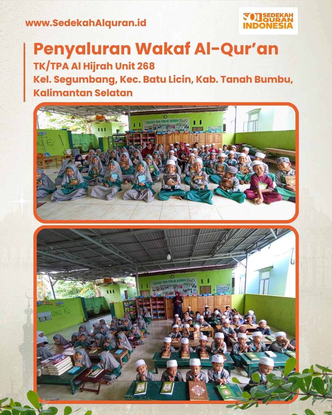 Distribusi Iqro dan Al-Qur'an ke TPA