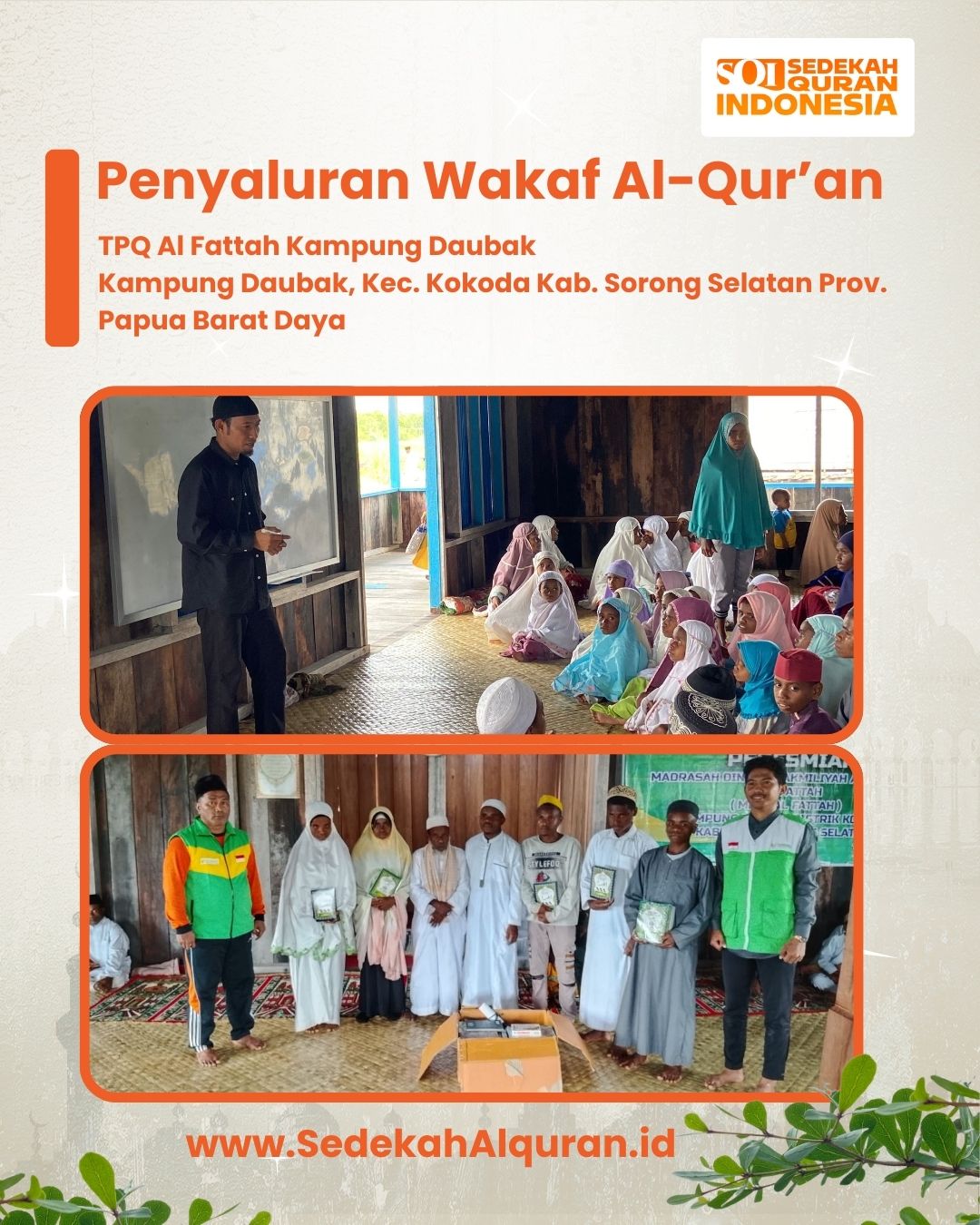 Distribusi mushaf Al-Qur'an untuk santri