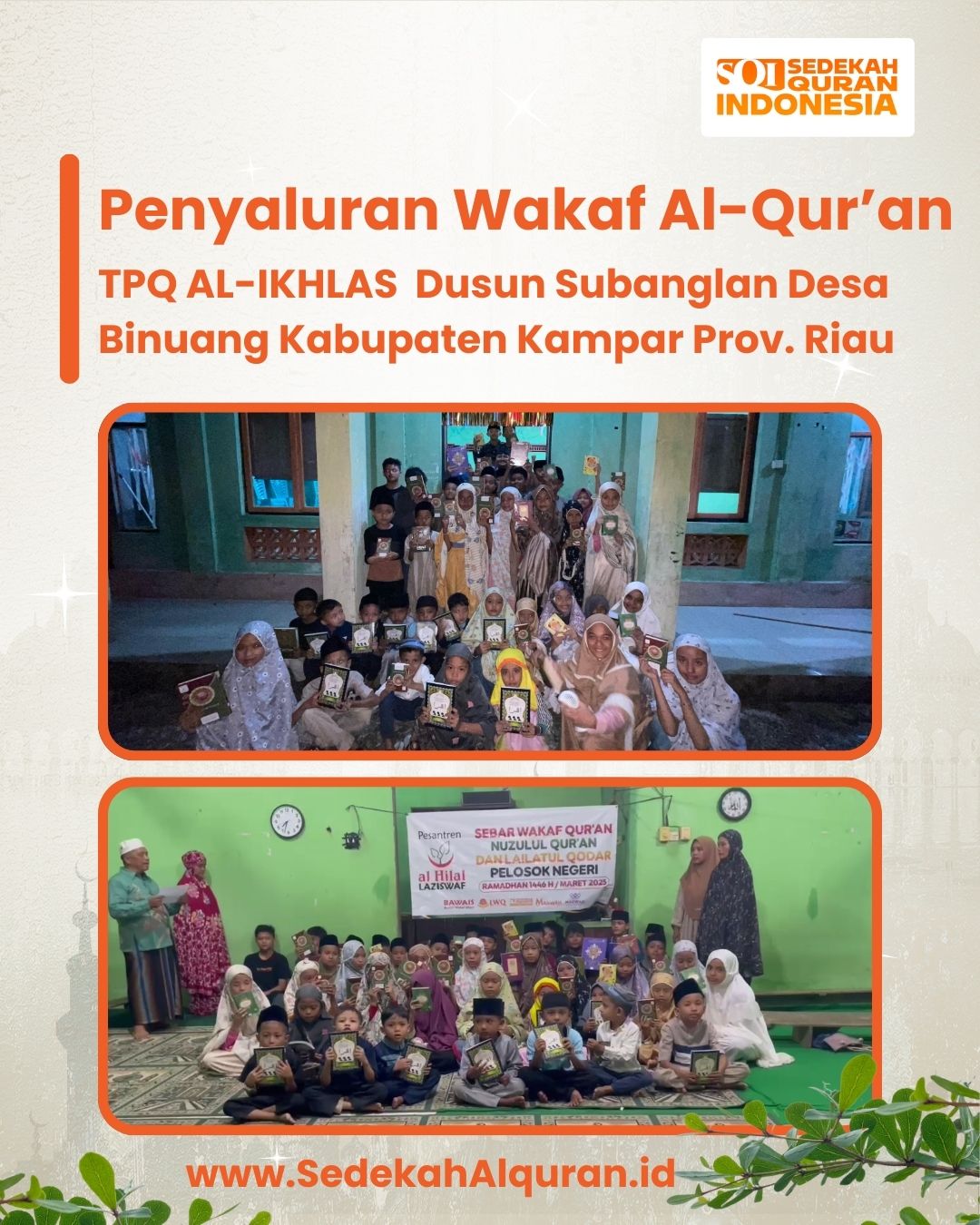 Penyerahan Al-Qur'an ke TPA